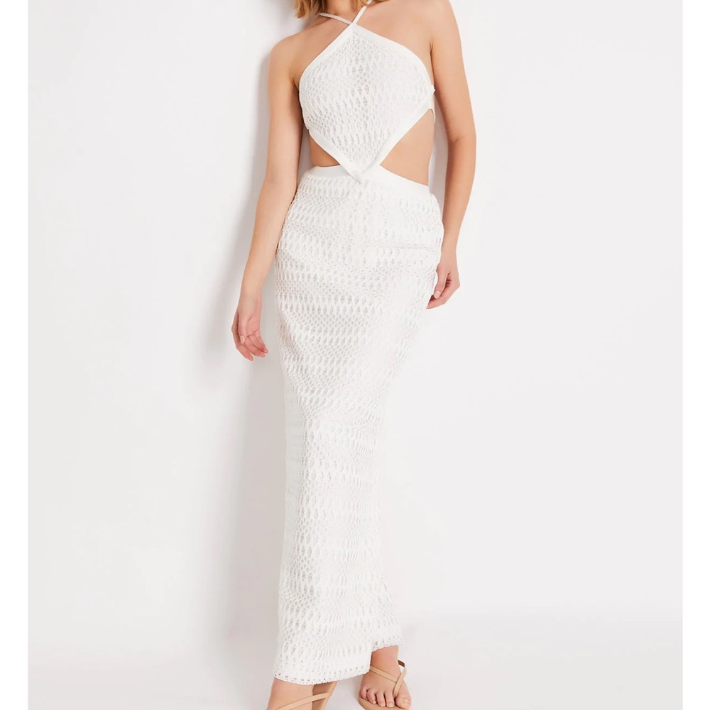 PATBO CROCHET HALTERNECK BEACH DRESS